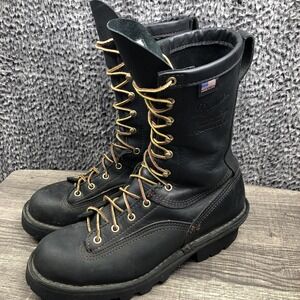 Danner Boots Mens Size 8.5 Black Flashpoint II 10" NFPA Wildland Fire Vibram